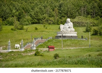 Big Buddha Statue In Wutai Shan Buddhist Garden In Bethany, Ontario, Canada