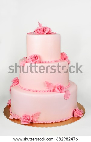 Big cake on white