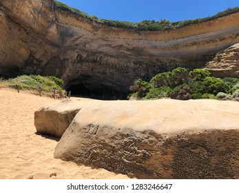 A big cave near a beach in Melbourne Australia