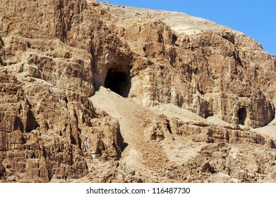Big cave in Qumran near the Dead sea, Israel.