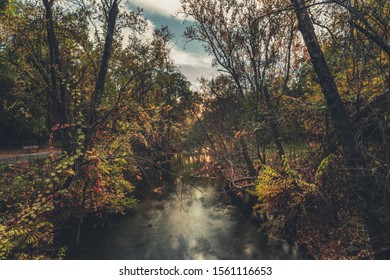 Big Chico Creek In Autumn, Chico California.