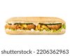 ciabatta sandwich isolated