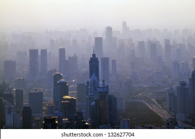 Big City In The Fog - A View From The Top