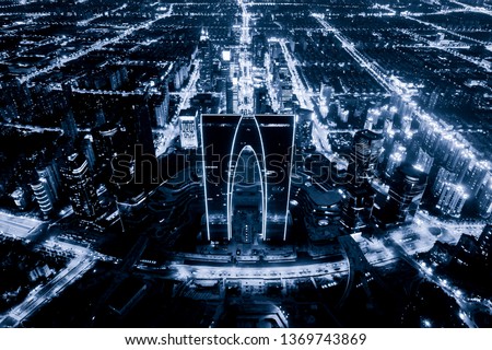 The big city in night