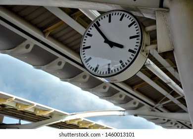 big clock at train station. 