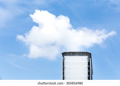 Big cloud over the building