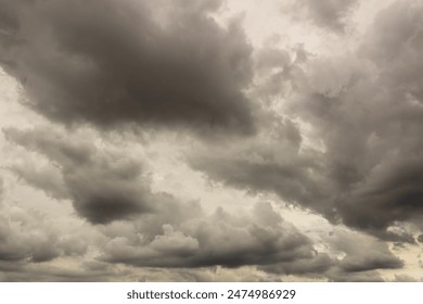 big clouds in the sky before storm