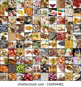 Big Collage Of Food