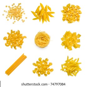 Big collection of italian pasta isolated on white background - Powered by Shutterstock