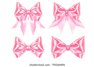 Set Pink Gift Bows Concept Invitation Stock Vector (Royalty Free ...