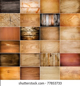 Big collection of wood background