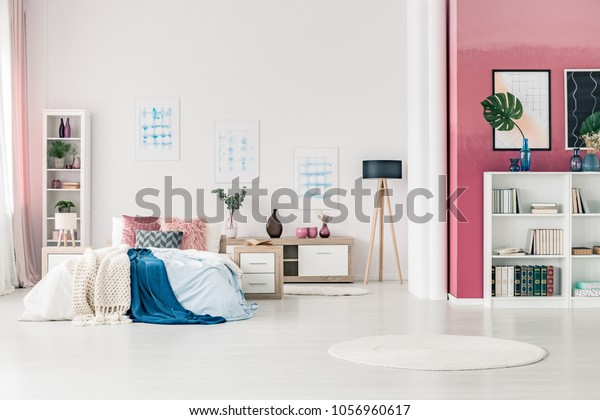 Big Comfortable Bed Open Space Bedroom Stock Photo Edit Now