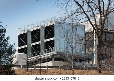 Big, Commercial Air Conditioners For Computer Complex