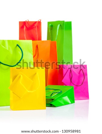 Similar – multi-colored paper shopping bags