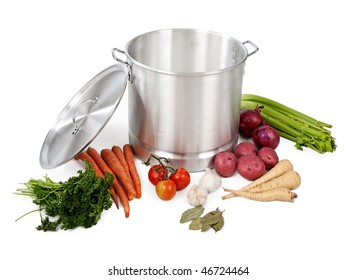 Big Cooking Pot With Vegetables