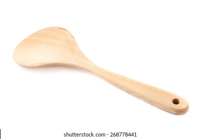 Big Cooking Wooden Spoon Ladle Isolated Stock Photo 268778441 ...