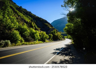 Big Cottonwood Canyon Scenic Road Summer Landscape in the Wasatch Mountains of the Rocky Mountains, Brighton, Utah: A beautiful road trip hiking photo - Powered by Shutterstock