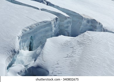 Big Crevasse On The Aletsch Glacier