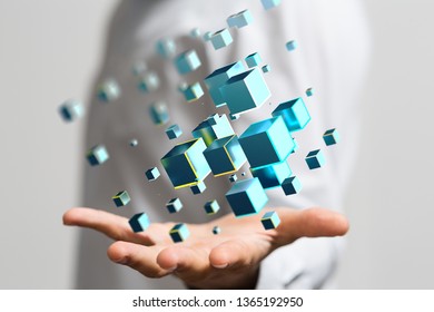 big data 3d in hand