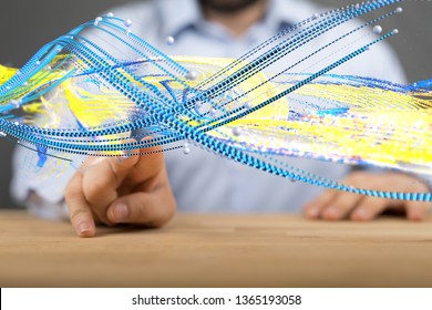big data 3d  in hand