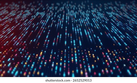 Big Data Analytics Neural Network Data Flow Visualization, AI Machine Learning, Quantum Computing, Binary Code Digital Grid, Futuristic Artificial Intelligence Technology Abstract Background - Powered by Shutterstock - Get 15% off with code: PIKWIZARD15