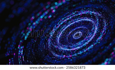 Big data artificial intelligence machine learning neural network flow complex information science innovation technology data analysis visualization cyberspace future. 3d rendering.