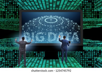 Big data concept with data mining analyst