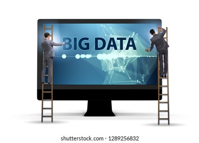 Big data concept with data mining analyst