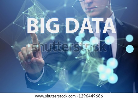 Big data concept with data mining analyst