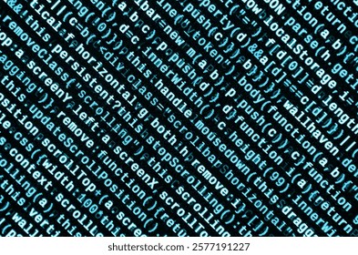Big data and Internet of things trend. IT specialist workplace. Website HTML Code on the Laptop Display Closeup Photo. Big data storage and cloud computing representation - Powered by Shutterstock - Get 15% off with code: PIKWIZARD15