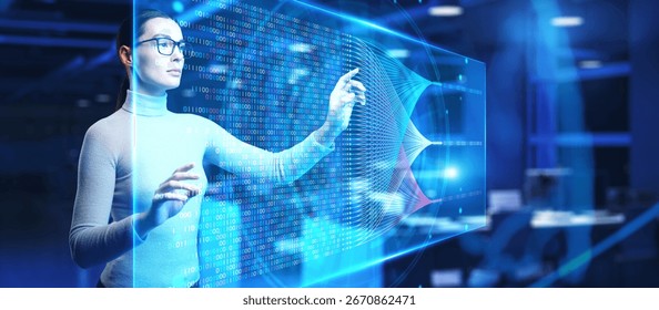 Big Data Processing and Digital Transformation Technology Concept.