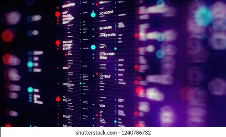 Big data sphere visualization with text. HUD wireframe mesh sphere with dot and lines. Visual data infographics design. Science technology. Digital Data. Analysis of information.