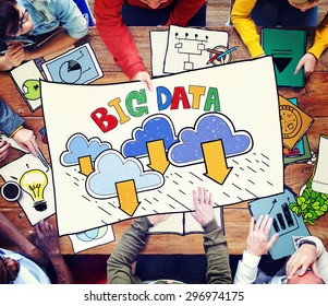 Big Data Storage Database Download Concept