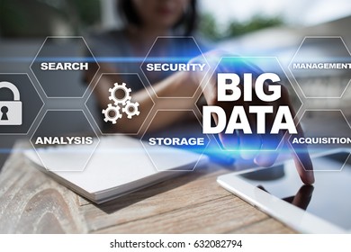 Big data technology and internet concept.