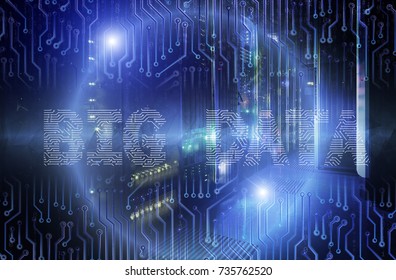 big data text graphics over mainframe in the data center rows