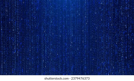 Big data vector display web codes background. Data funnel ai network. Quantum technology futuristic cyberspace hud streaming coding numbers screen backdrop