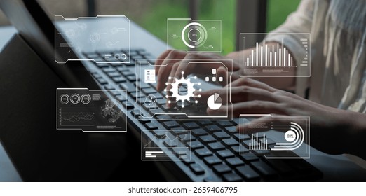 Big data visualization dashboard showing analytics, insights, and performance. Data supports decisions, data reveals trends, data powers analytics, and transforms strategy. Latch