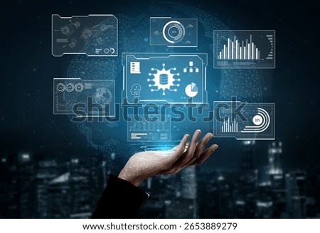 Big data visualization dashboard showing analytics, insights, and performance. Data supports decisions, data reveals trends, data powers analytics, and transforms strategy. Vouch