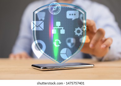 Big data visualization. Futuristic concept