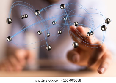 Big data visualization. Network connection structure