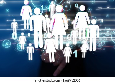Big data visualization. Network connection structure