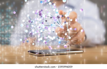 Big data visualization. Network connection structure