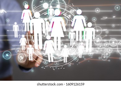 Big data visualization. Network connection structure