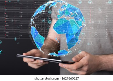 Big data visualization. Network connection structure