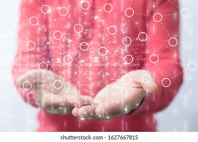 Big data visualization. Network connection structure