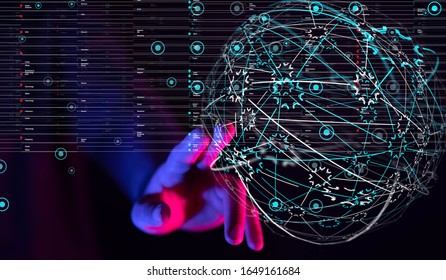 Big data visualization. Network connection structure