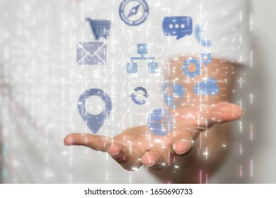 Big data visualization. Network connection structure