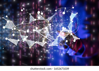 Big data visualization. Network connection structure