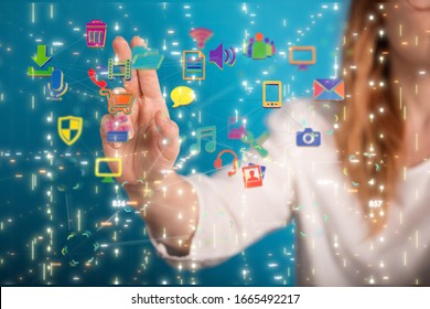 Big data visualization. Network connection structure
