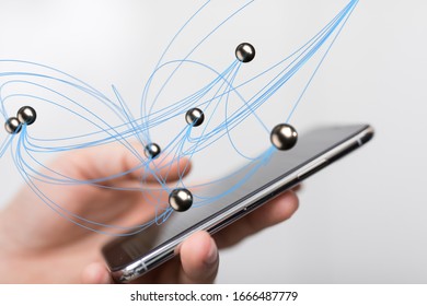 Big data visualization. Network connection structure